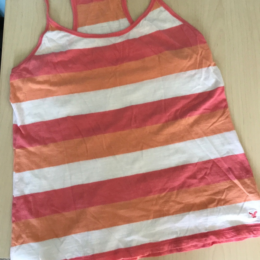 Orange, pink, white tank!